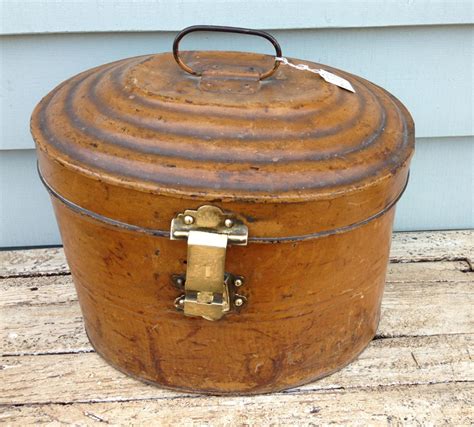 vintage metal hat box|victorian hat boxes.